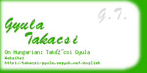 gyula takacsi business card